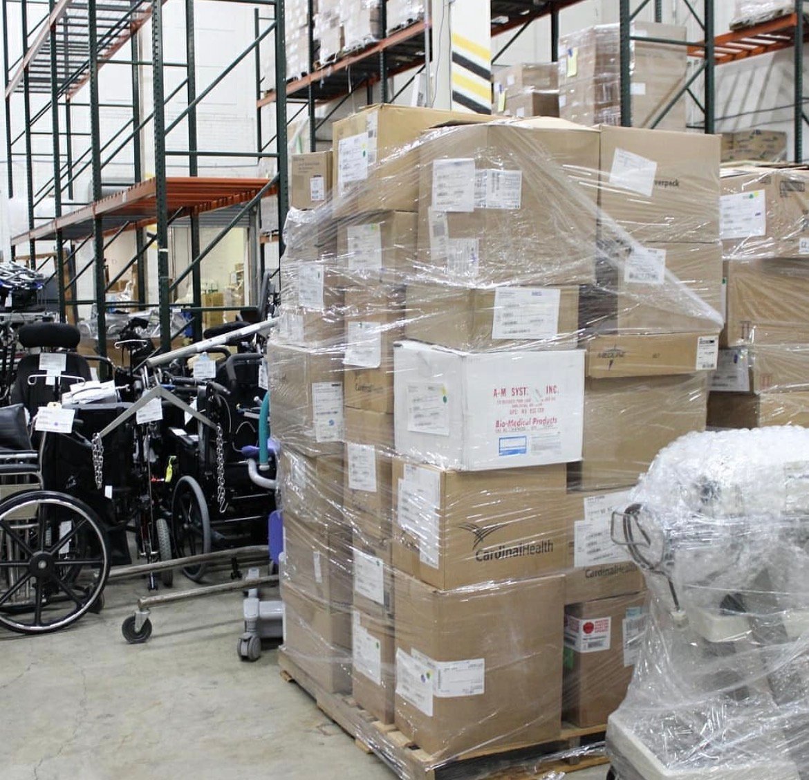 Bulk medical supply pallets for sale