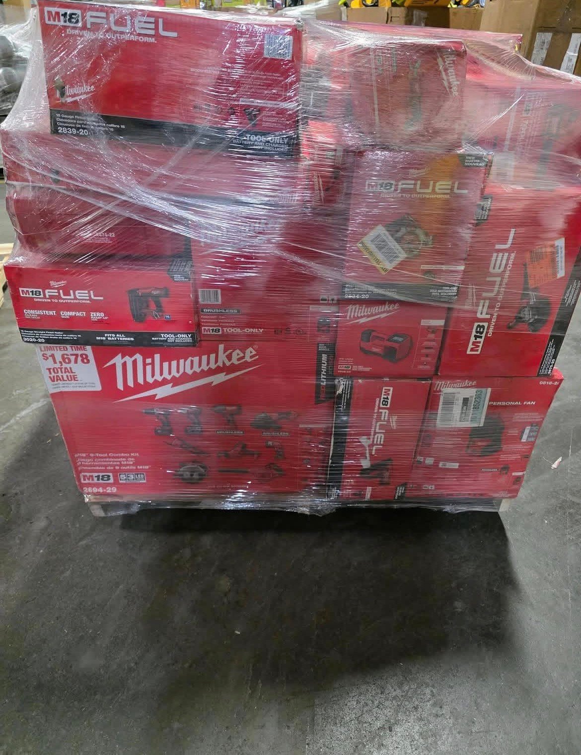 Milwaukee Power Tool Pallets