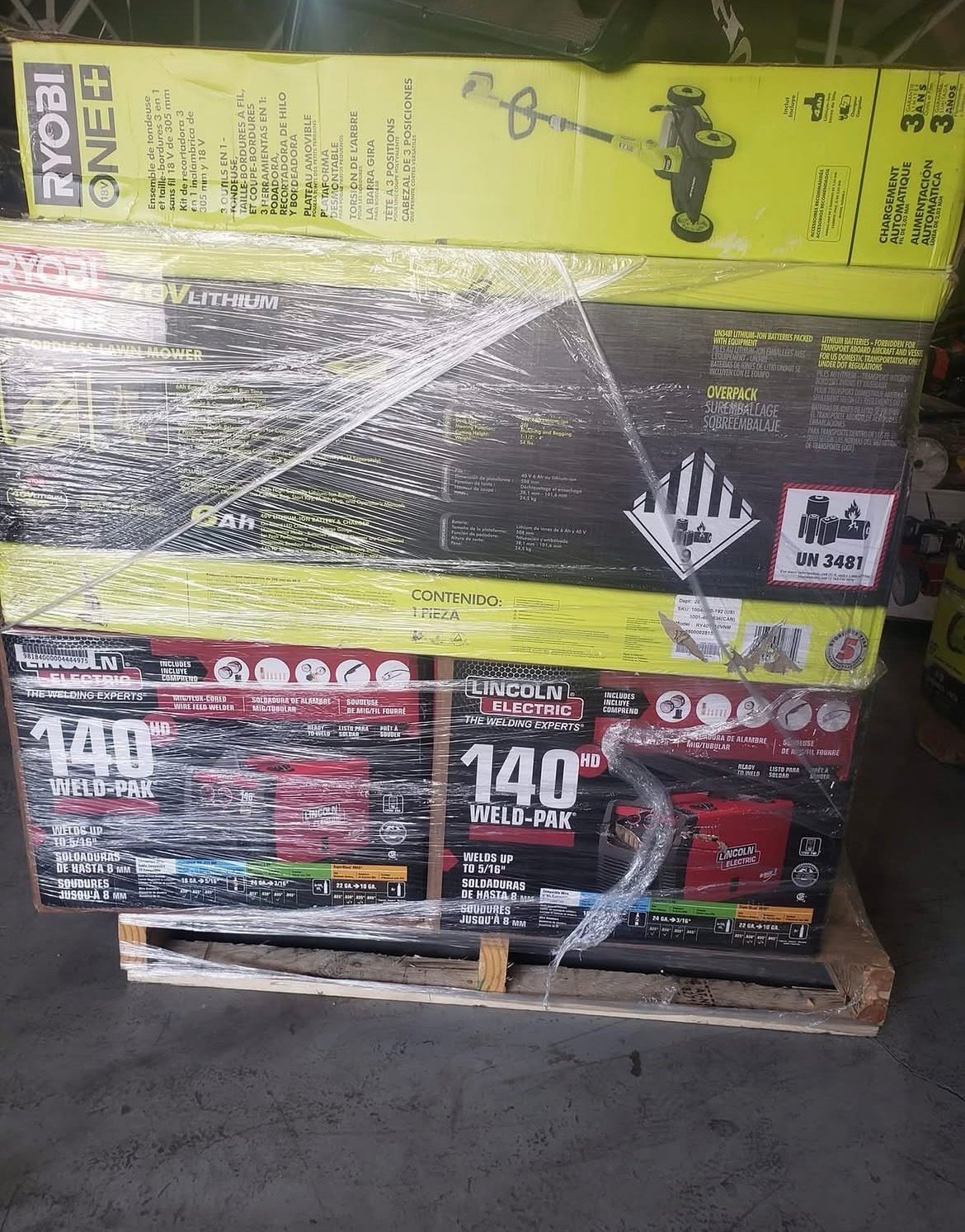 Home Depot / general tools pallets