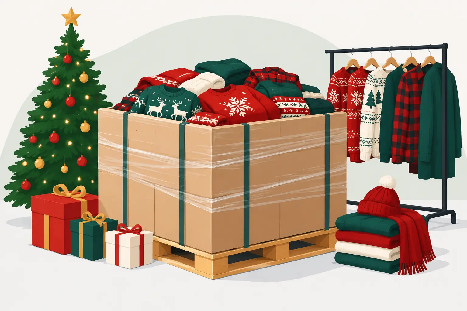 Christmas Clothing Liquidation Pallets for Resale