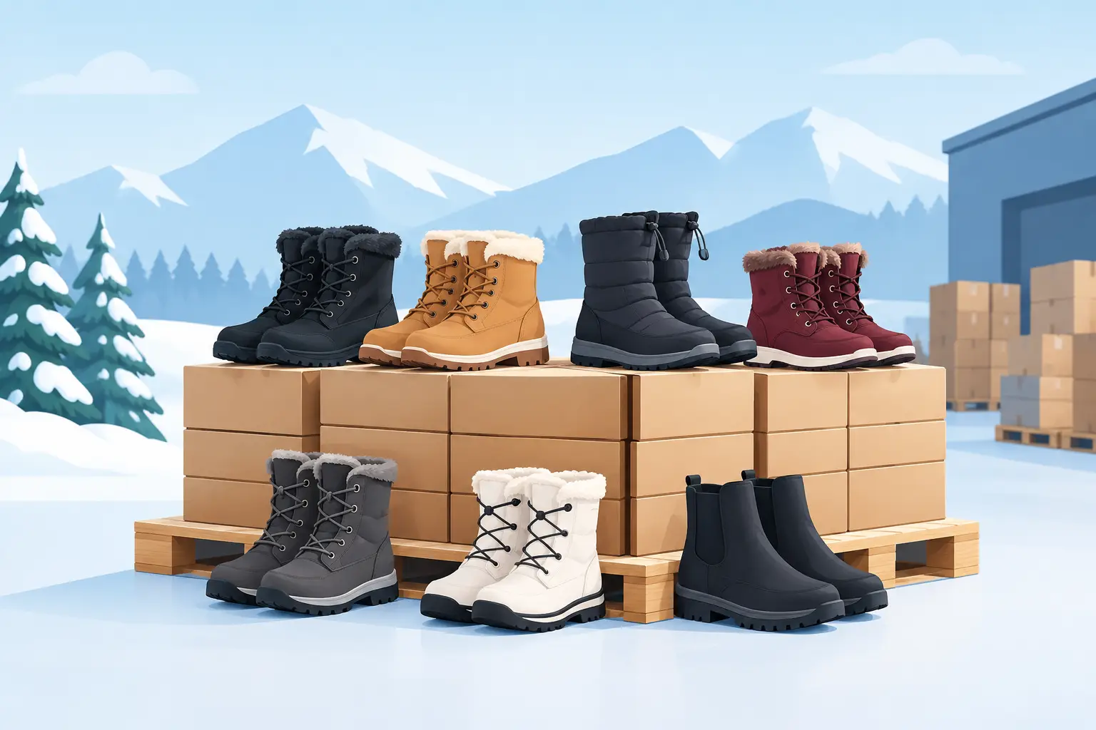 Winter Footwear Pallets for Sale That Sell